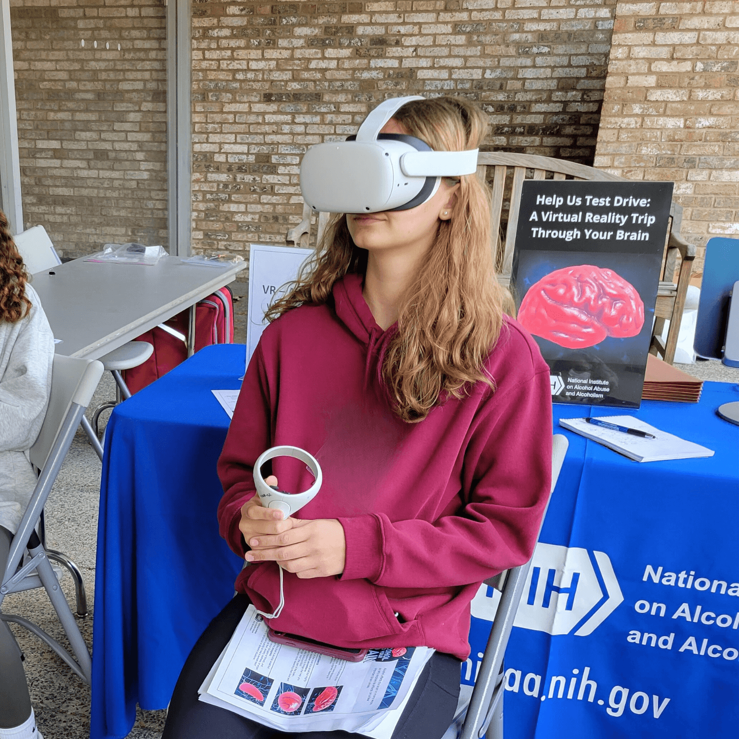 A person wearing a vr headset